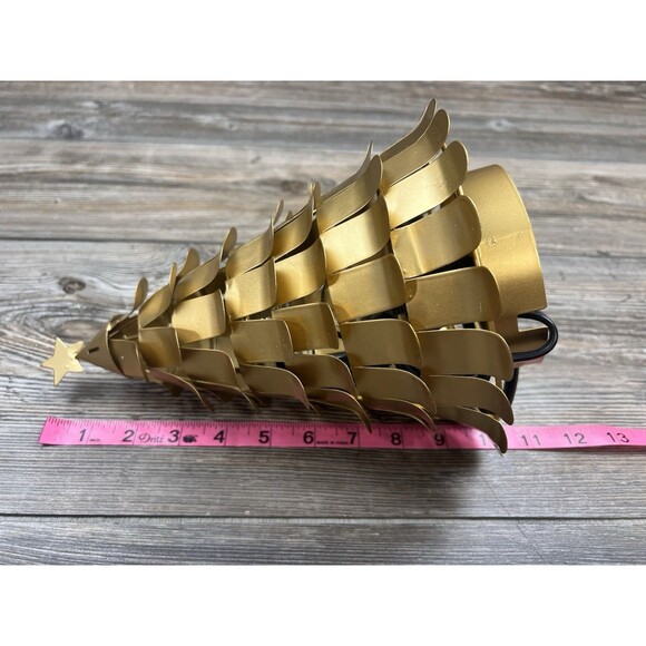 Scentsy All Aglow Small Gold Christmas Tree Pine Gold Metal Wax Warmer In Box - Picture 7 of 10